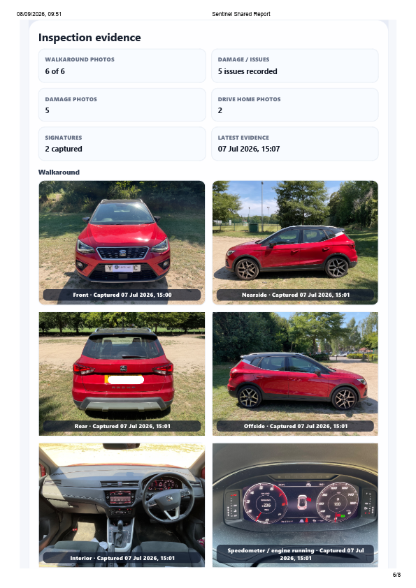 Redacted CERSUS Appraisal example, page 6 of 8: vehicle photographs.